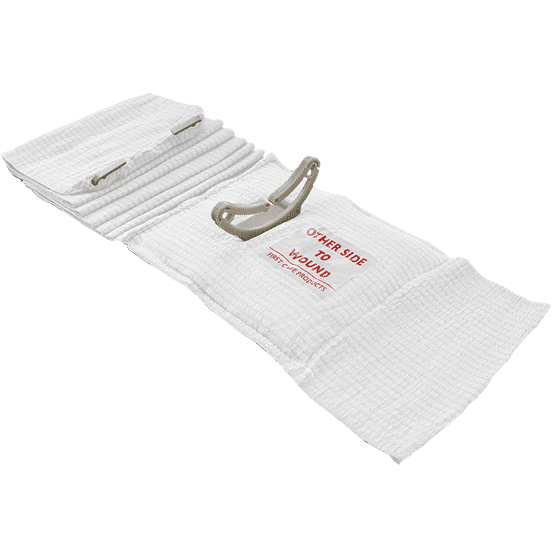 FCP-06 - FirstCare Israeli Civilian Trauma &amp; Hemorrhage Control Wound Dressing 15 x 18cm - White
